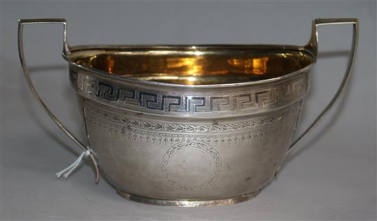 A George III silver sugar bowl, London, 1801, 7.7 oz.